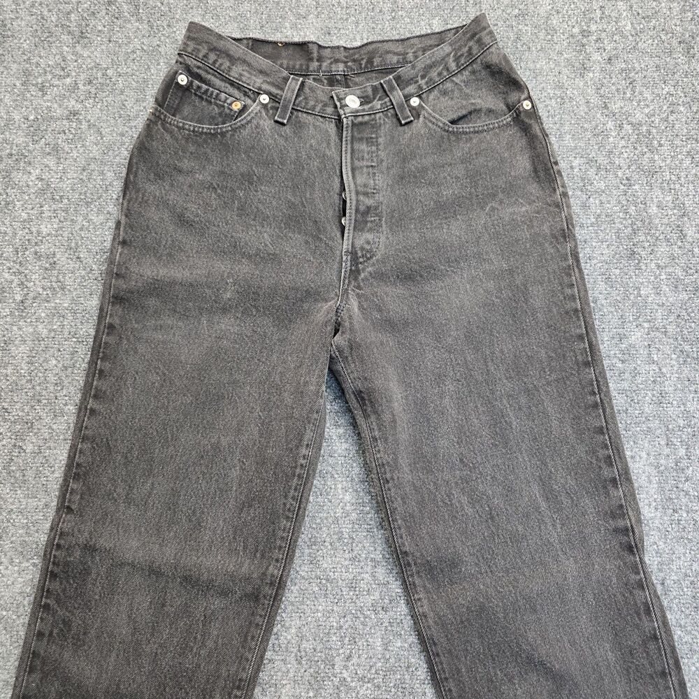 Vintage Levis 501 XX 17550-0260 High Waist Jeans Black Womens Sz 28 Made In USA